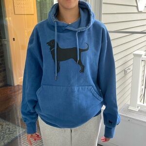 Black dog blue hoodie size medium